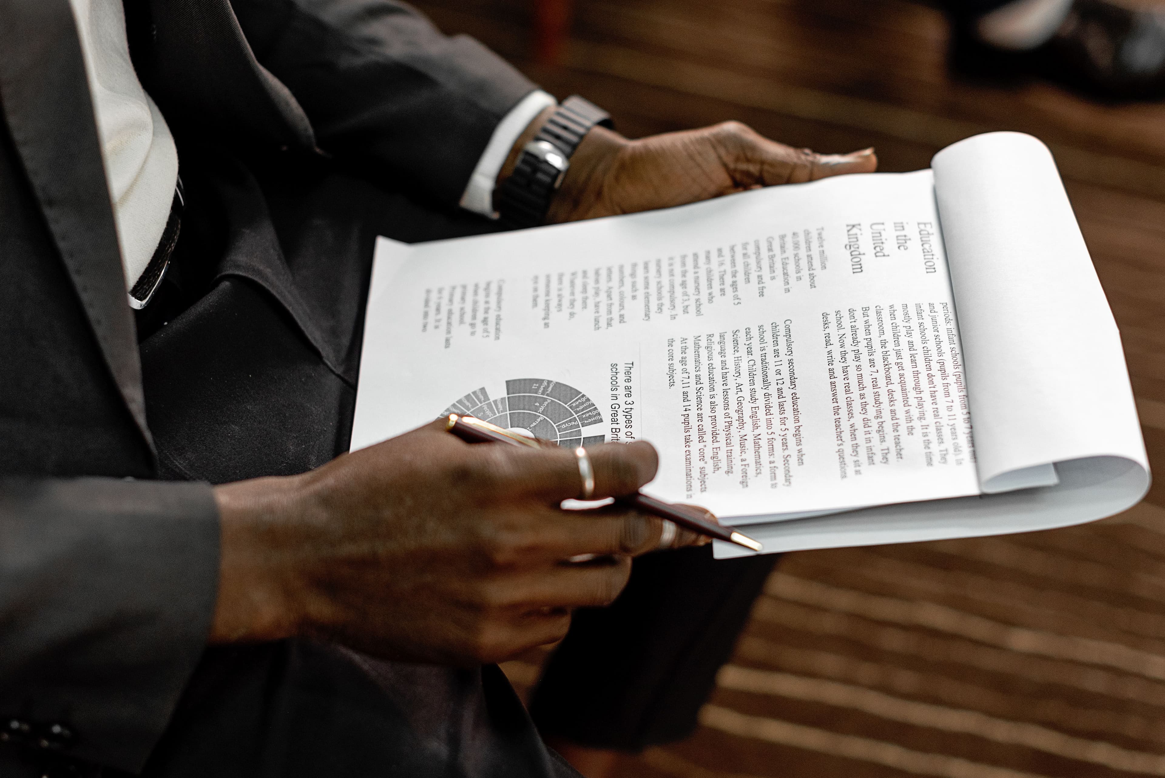 Editor reviewing text